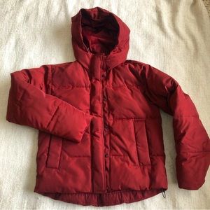 Everlane renew red puffer coat size XS